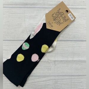 Wauw Capow Black Socks with Colorful Eggs size 31-33